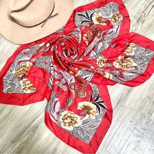 Beautiful SILK boho scarf/wrap w prairie country shabby chic vibe